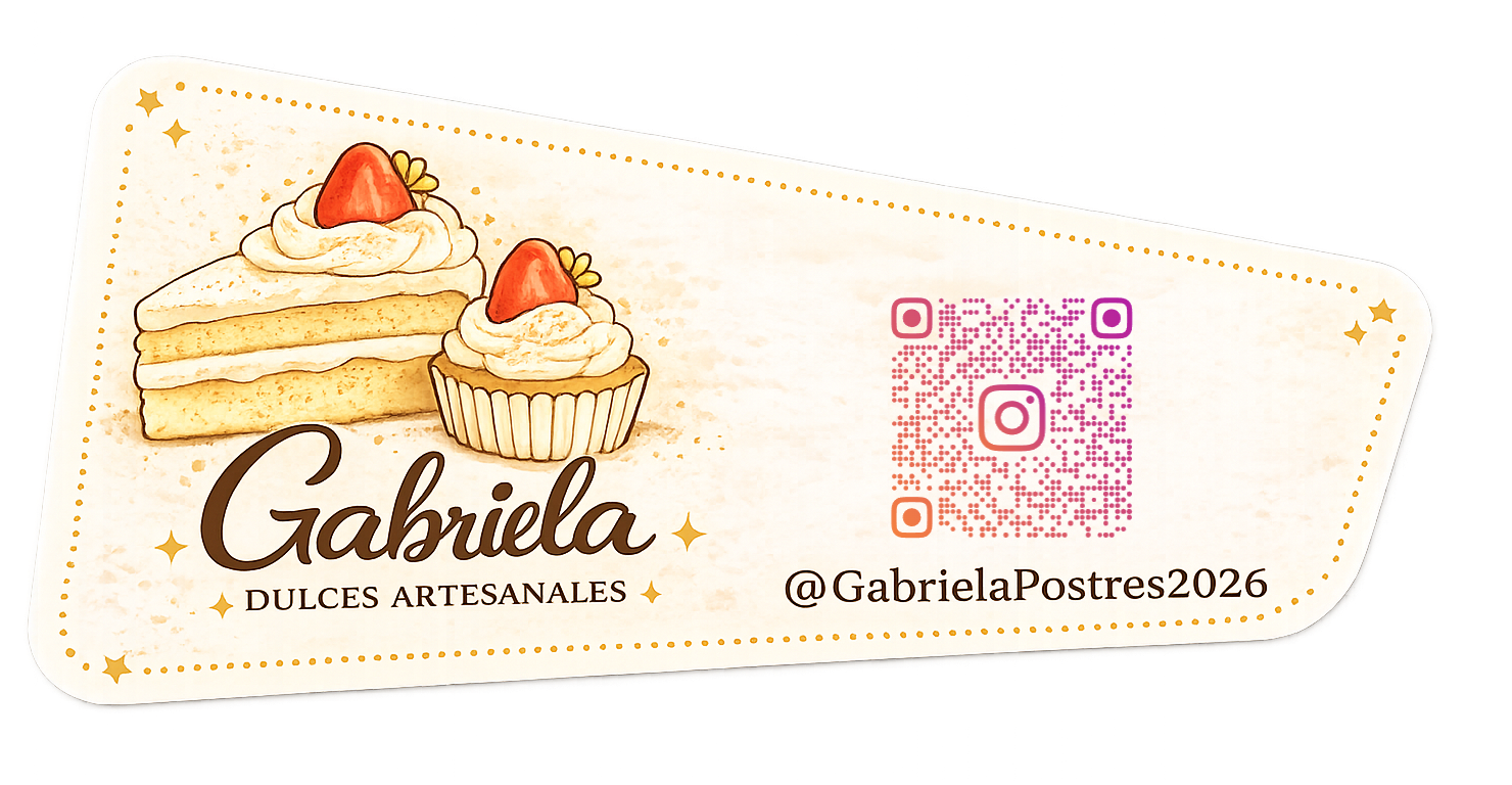 Gabriela dulce card with Instagram QR