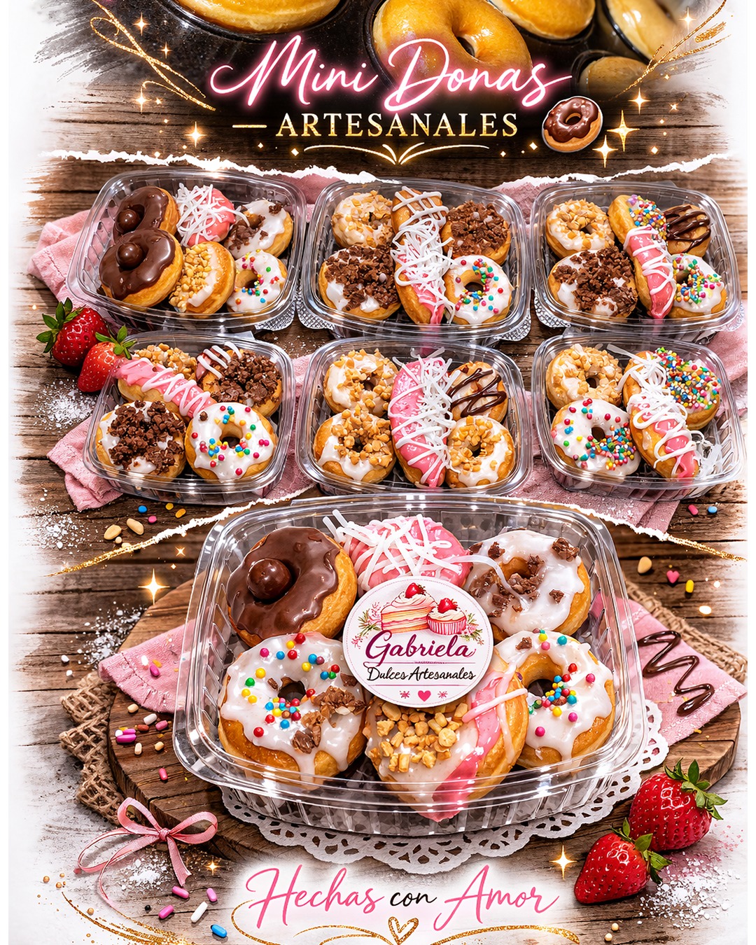 Mini donas artesanales Gabriela